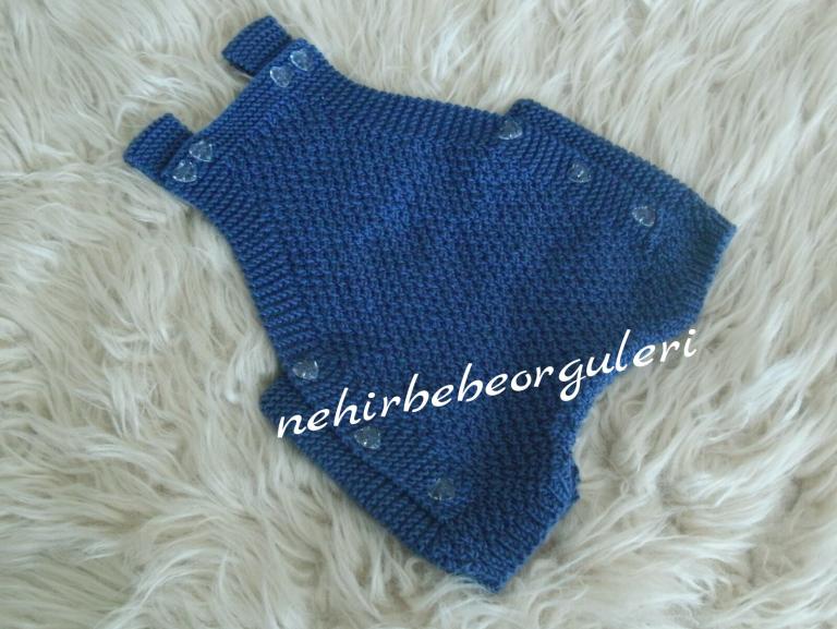 Kolay Pirinç Örgü Bebek Tulumu Yapımı Örgü Modelleri