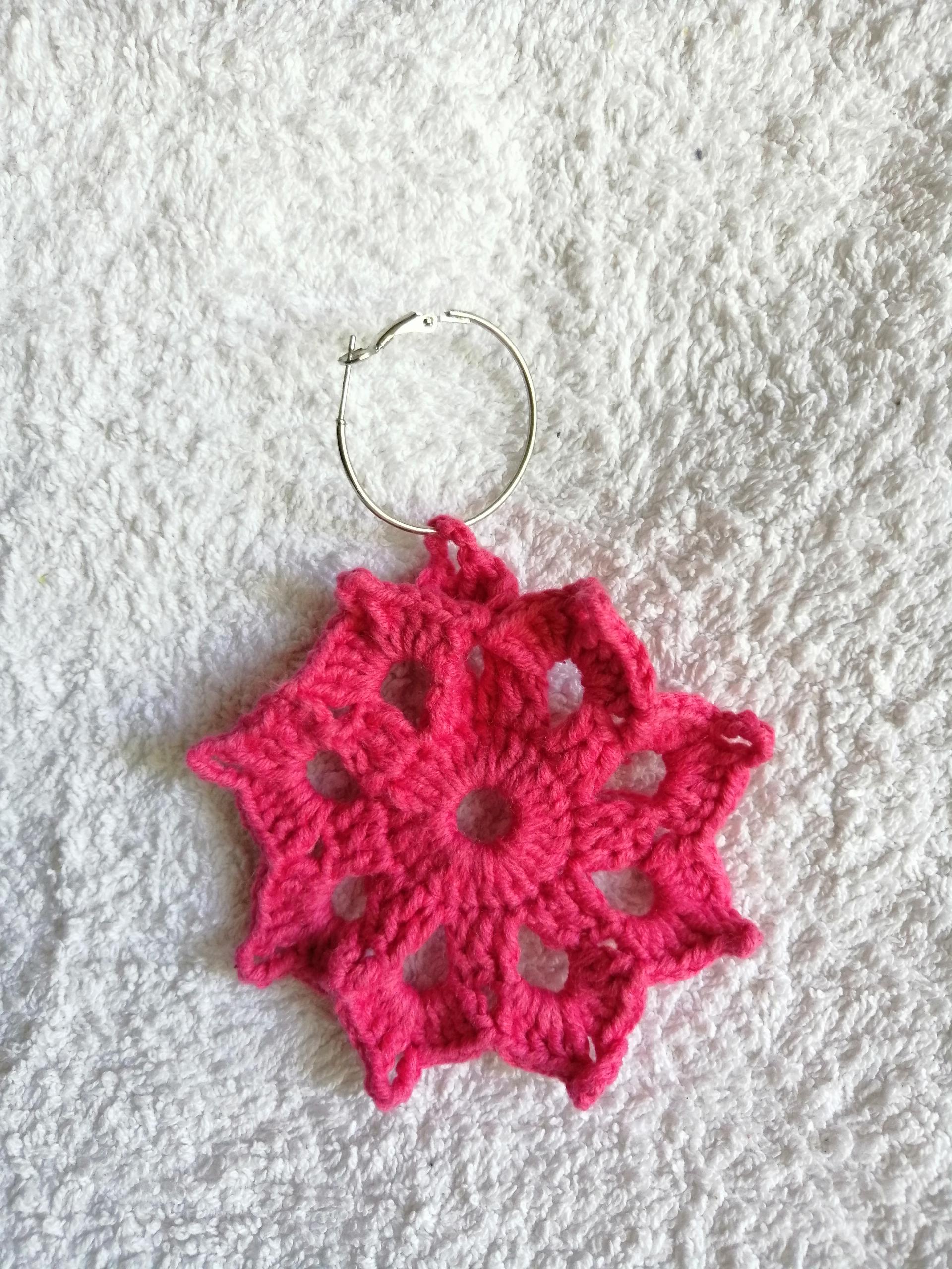 Kadın Aksesuar Modelleri Örgü Çiçek Küpe Yapımı